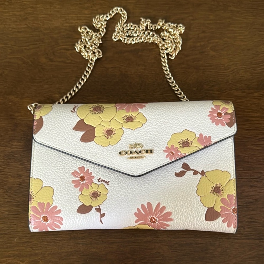 NWOT Coach Brixton Envelope Floral Crossbody